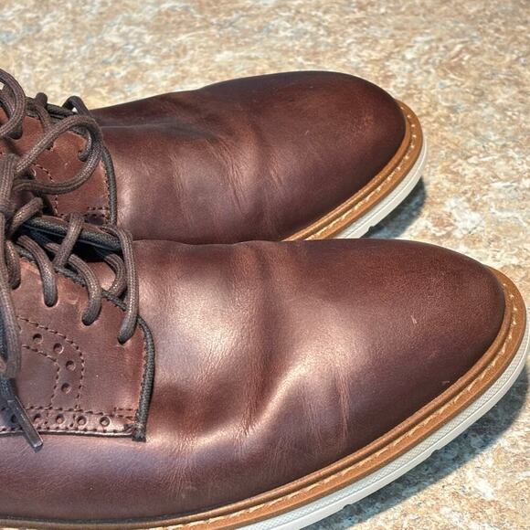 Cole Haan Men's Classic Brown Go to Plain Toe Lace Up Oxfords Size 11M - Picture 9 of 12
